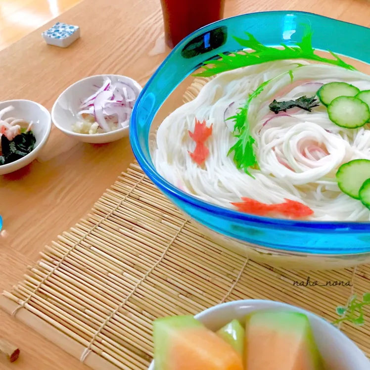 naho_nonaさんの料理 カニカマ金魚そうめん|naho_nonaさん