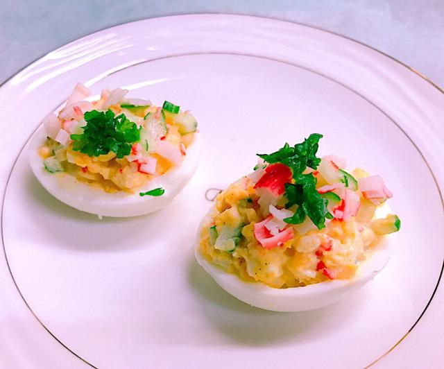 卵とカニカマの可愛いサラダ かっちゃん Snapdish スナップディッシュ Id Zr4qqa