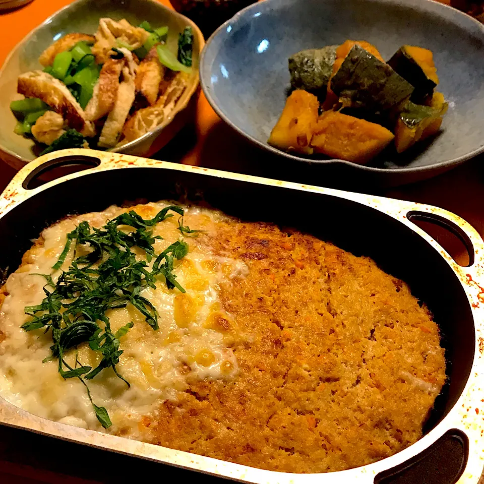 鶏つくね いとこ煮 オクラと揚げのわさび醤油|ゼニコさん