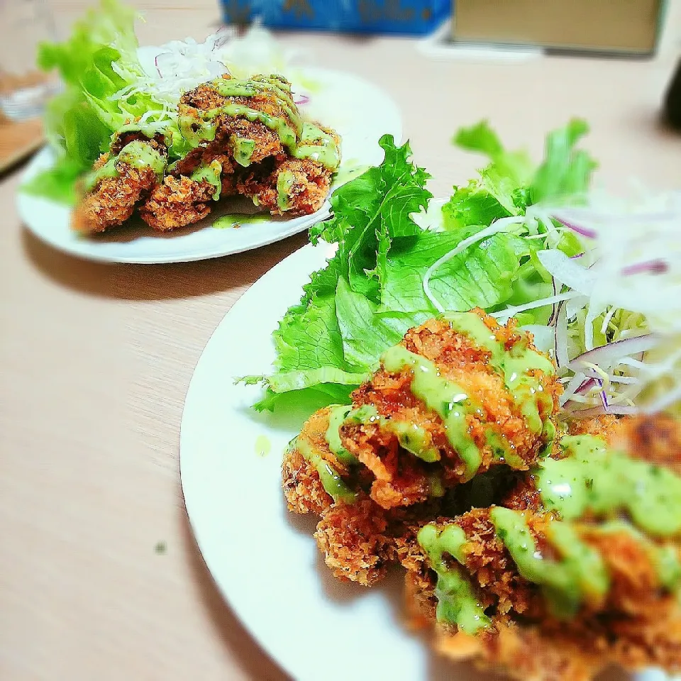 チキンカツのグリーンソース♪♪|砂糖味屋キッチンさん