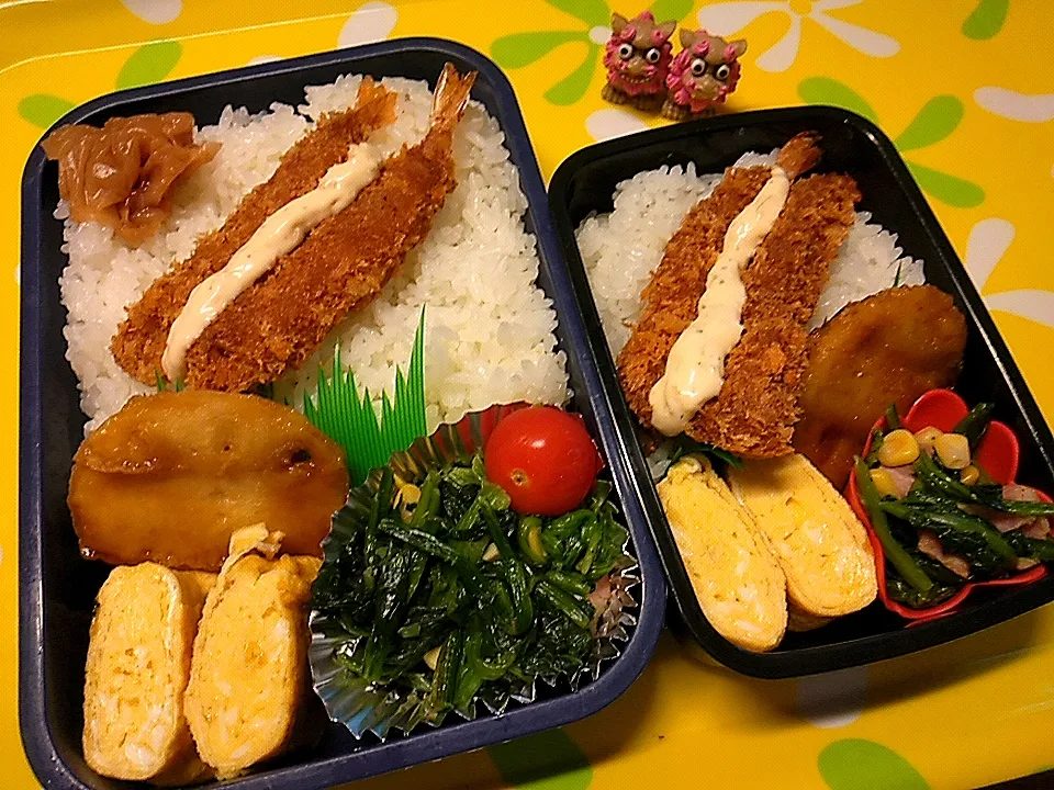 夫の弁当、娘の塾弁当|みどりさん