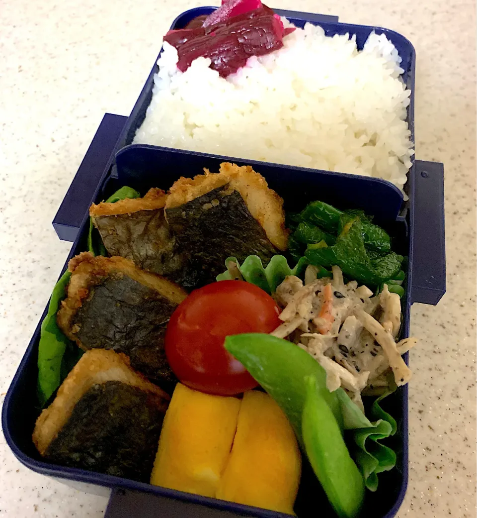 Snapdishの料理写真:鰆のカレー揚げ弁当|besさん