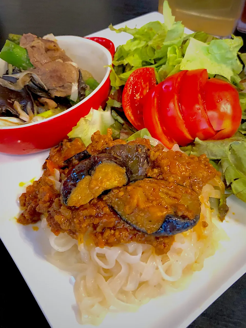 Snapdishの料理写真:茄子の坦々麺(糖質オフ)|さーたんさん