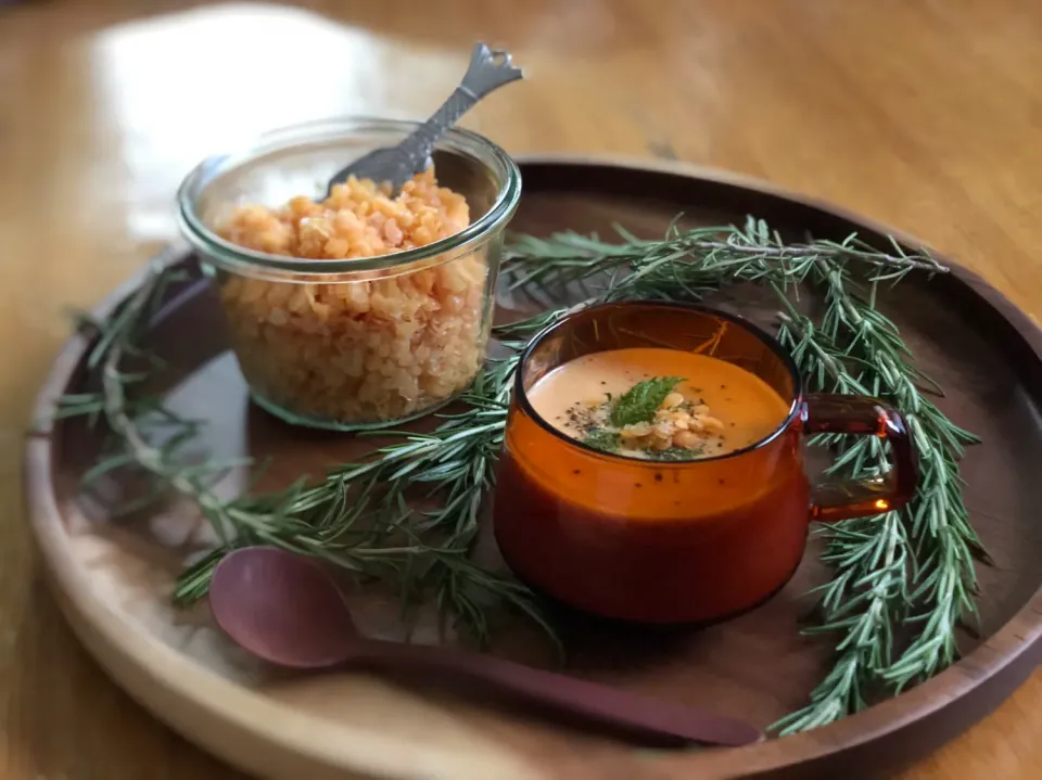 赤レンズ豆とローズマリーのポタージュ|Imanaka Yukikoさん