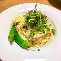 無着色たらこの冷製パスタ 胡麻風味|夏蜜柑さん