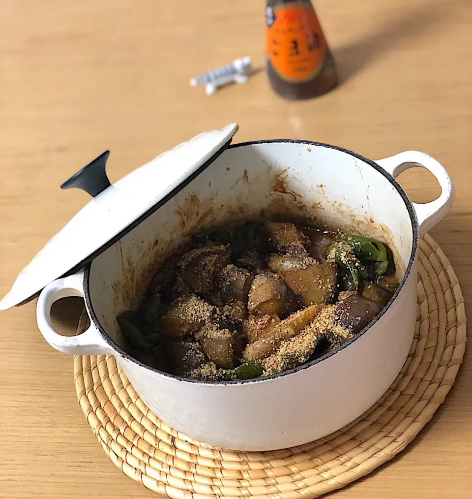 なすとピーマンの味噌炒め, ごまの香り／Miso Stir-Fried Eggplant & Green Pepper🍲🍴|angiee♡さん