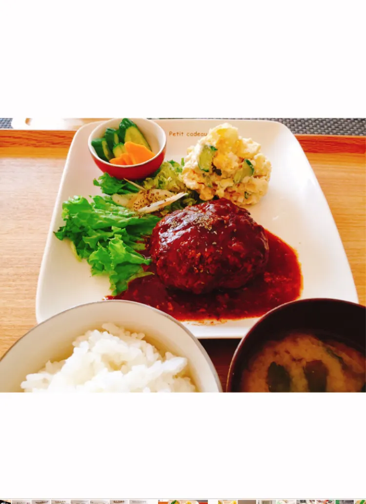 Snapdishの料理写真:ハンバーグLunchセット♡|Haz Haz ♡さん