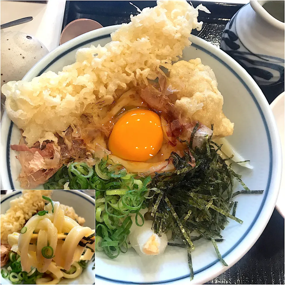 Snapdishの料理写真:イカ鶏天 冷@饂飩頑陣(関内)|塩豚骨さん