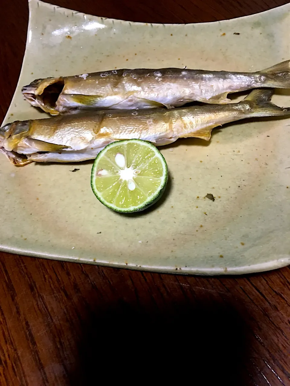 Snapdishの料理写真:季節物の鮎の塩焼き|よねちゃんさん