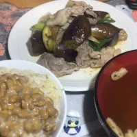 ナスと豚肉のポン酢炒め|せきじゅんさん