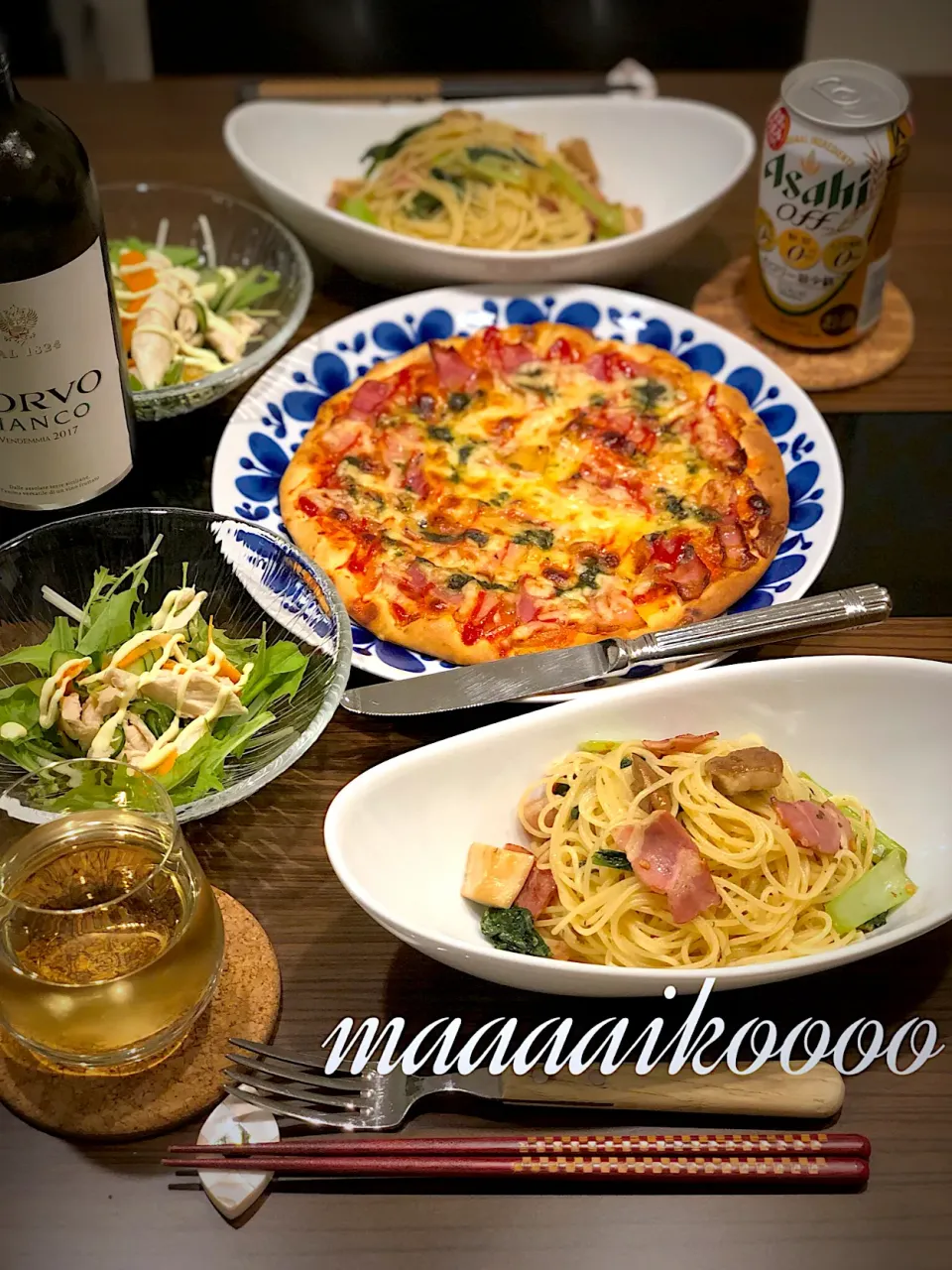 Snapdishの料理写真:パスタ🍝&ピッツァ🍕|マイコさん