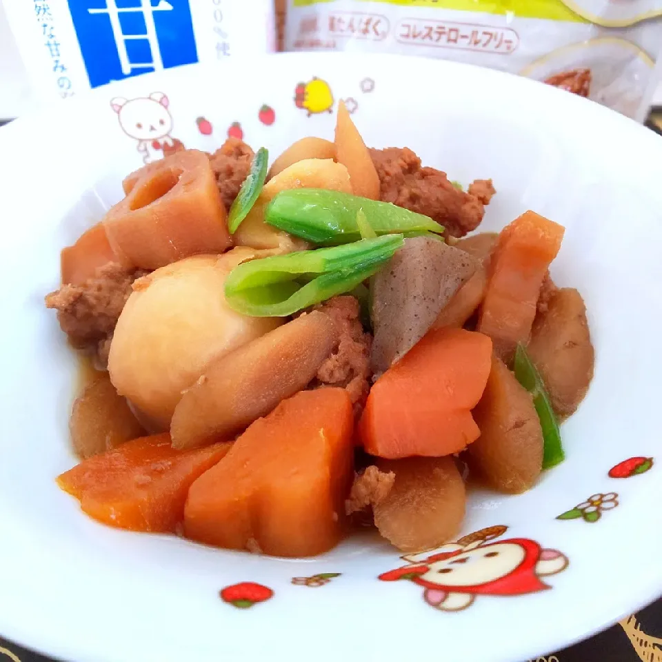 大豆のお肉de筑前煮|あずきさん