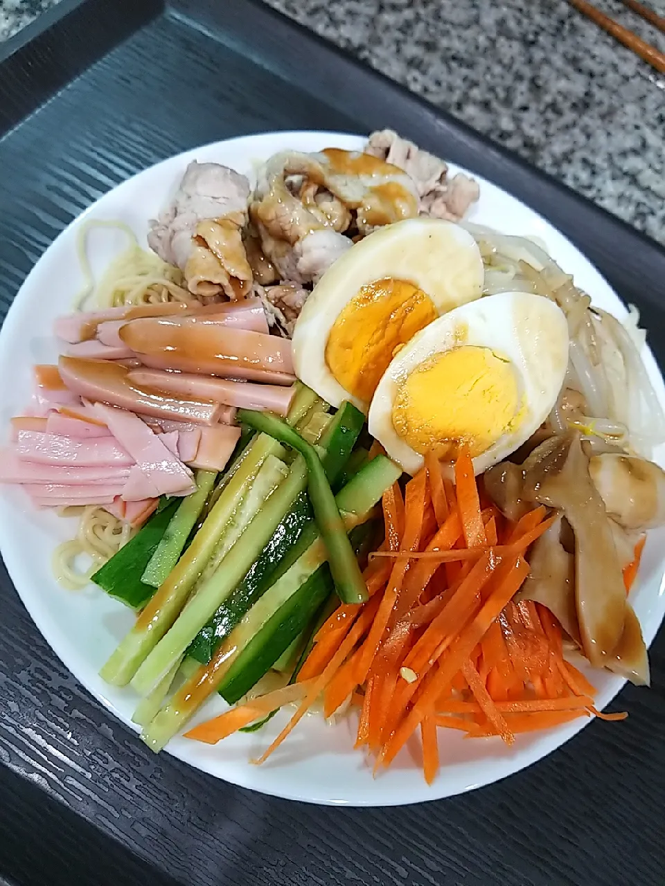 蒟蒻中華麺で冷やし中華|あぁちゃんさん