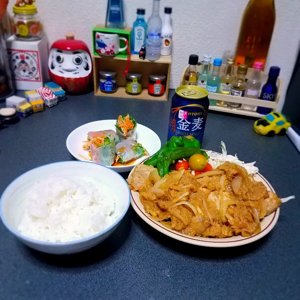 Snapdishの料理写真:豚ロースの分厚い生姜焼き🐷|masaki .fさん