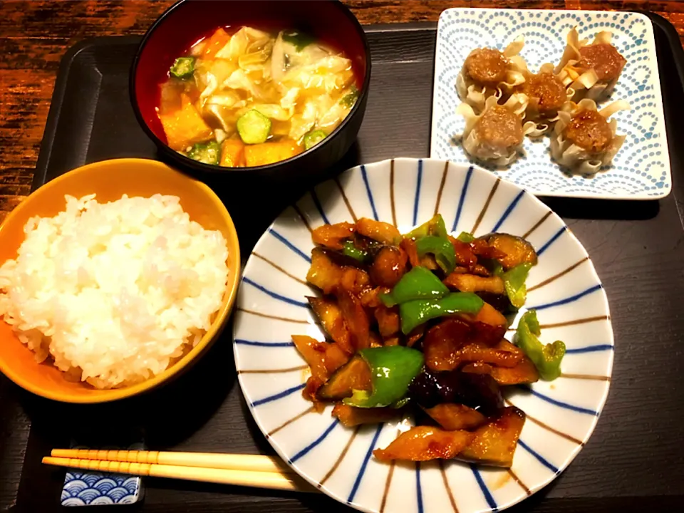 茄子と豚肉の味噌炒め定食～|パンダ母さん🐼さん