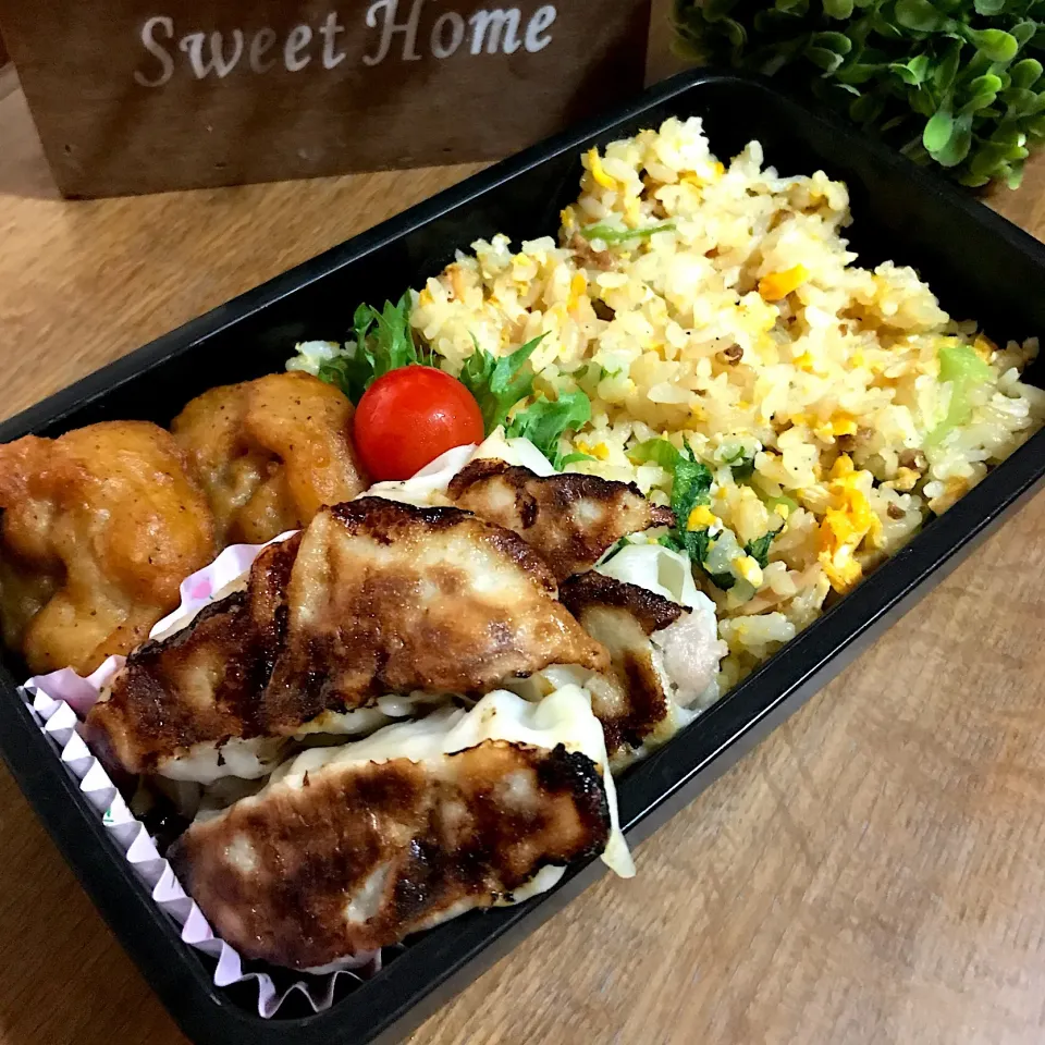 今日の旦那弁当♪大豆のお肉ミンチ使ってチャーハン😄❣️|あやちゃんママさん