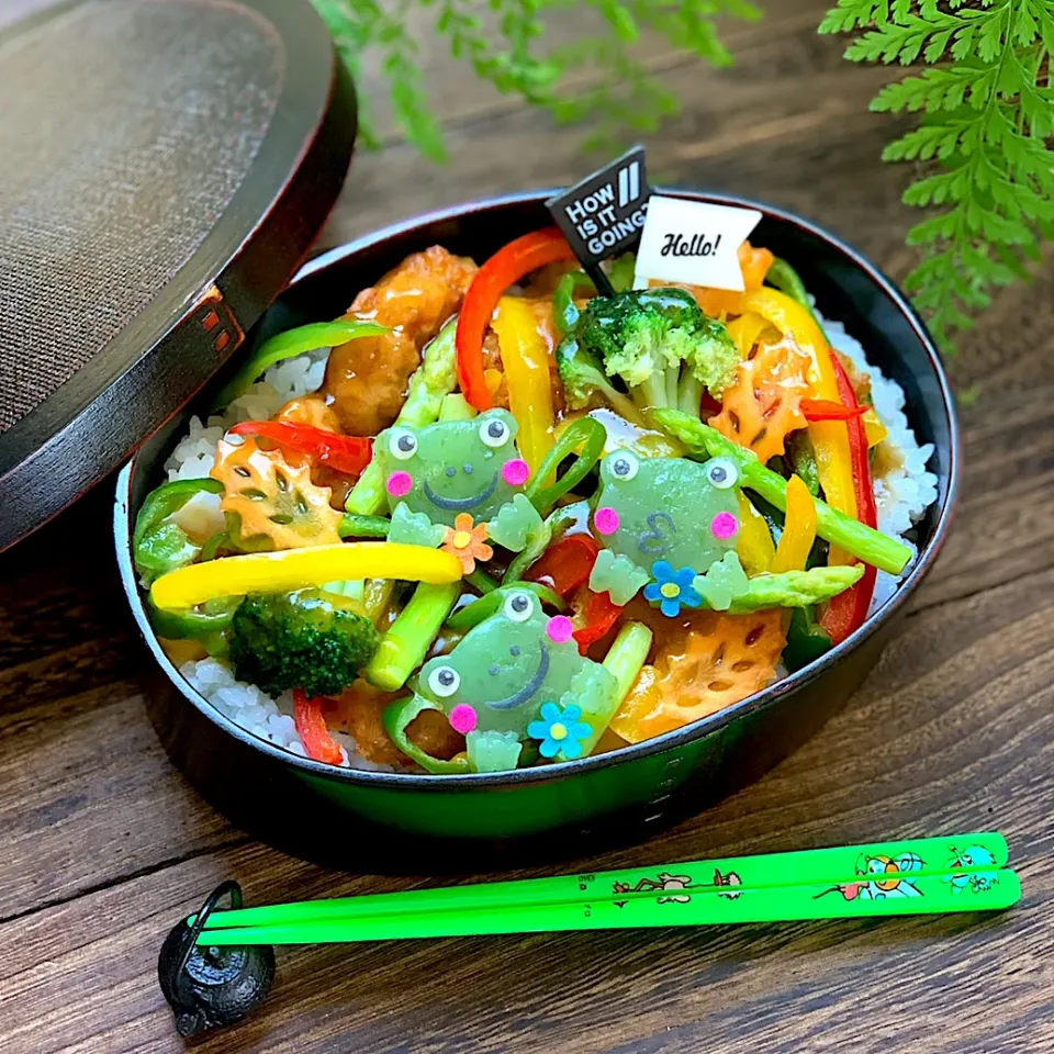 鶏から夏野菜あんかけ丼|кιкυさん