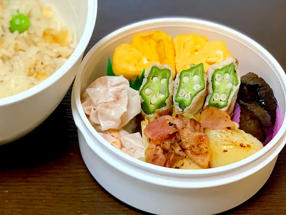 Snapdishの料理写真:🌸 オクラの豚肉巻き 他弁当 🌸|たんちゃんさん