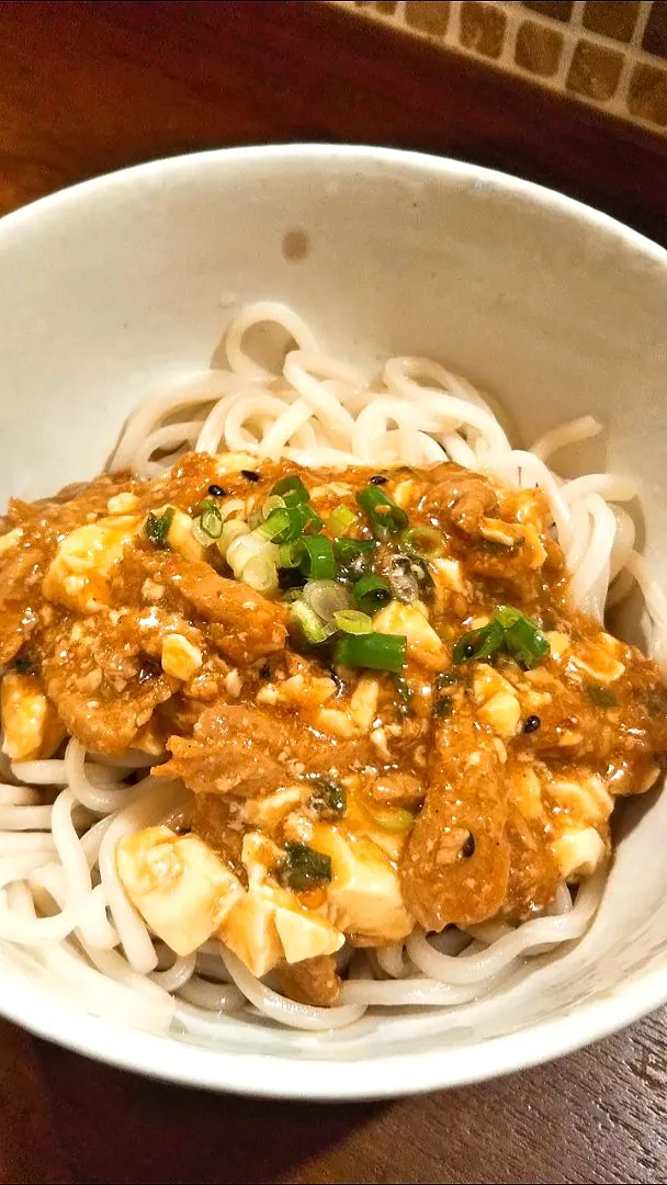 大豆のお肉de麻婆豆腐うどん|きみちさん