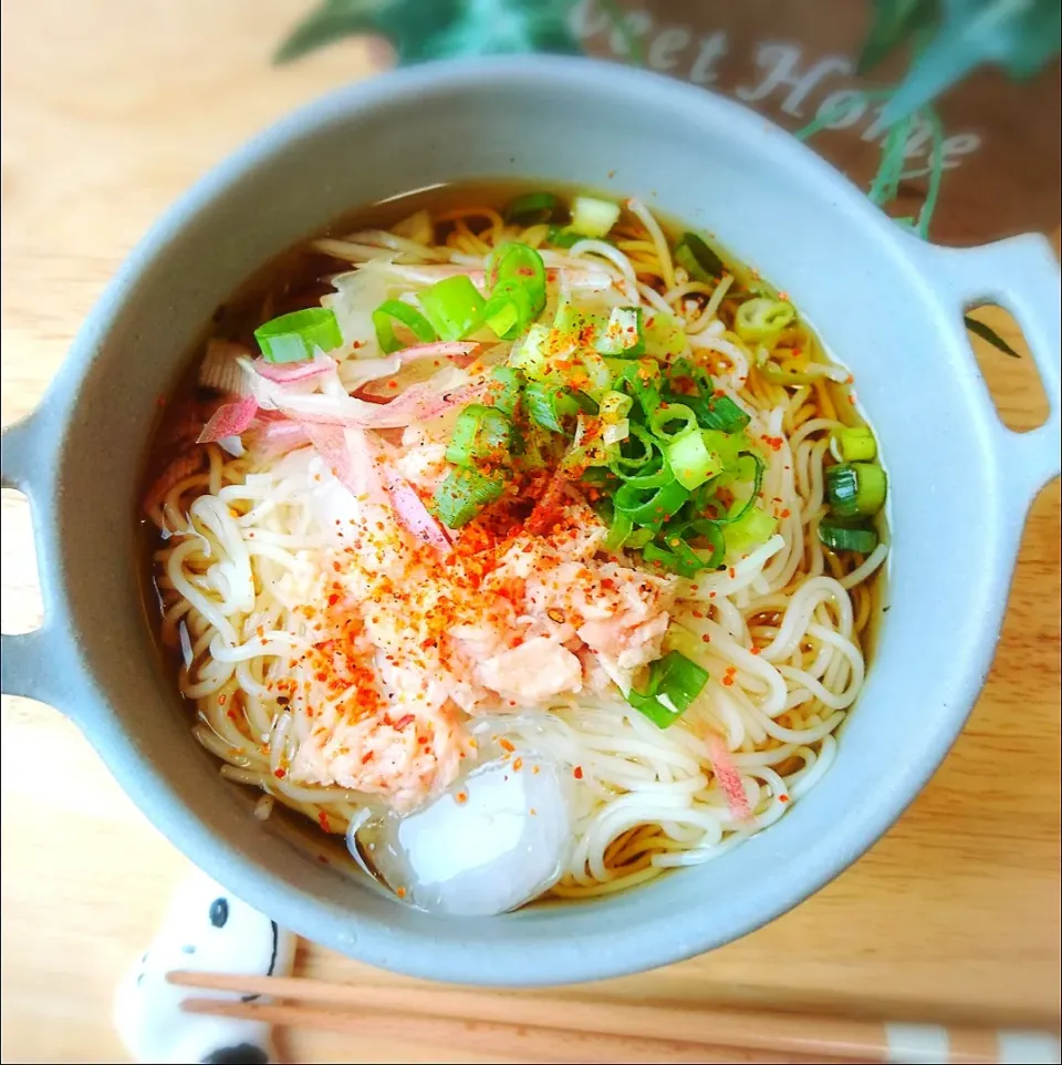 ツナとミョウガの冷やし麺|ポコさん