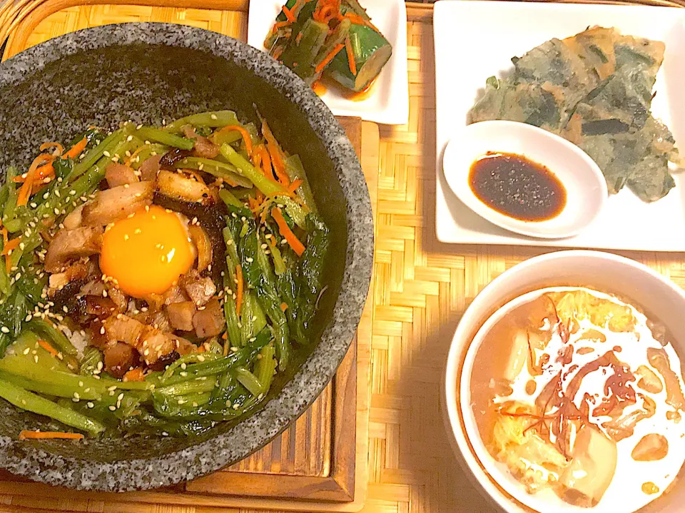 おうちランチ💕 石焼きビビンバ定食😊|🌺🌺Foodie🌺🌺さん