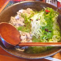 Snapdishの料理写真:豚しゃぶ塩ねぎラーメン|Agaricusさん