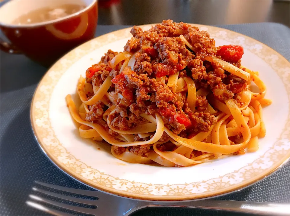 ミートボロネーゼパスタ🍝|🍎ゆかりんご🍎さん