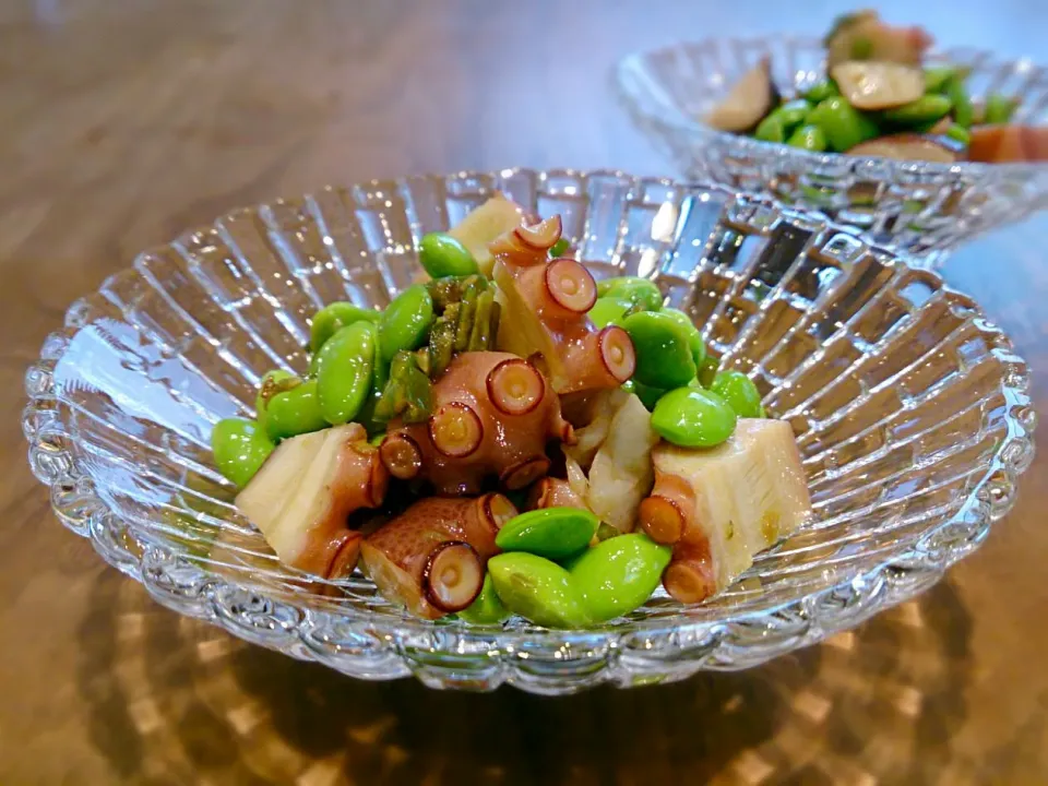 たこと枝豆の辛味和え|古尾谷りかこさん