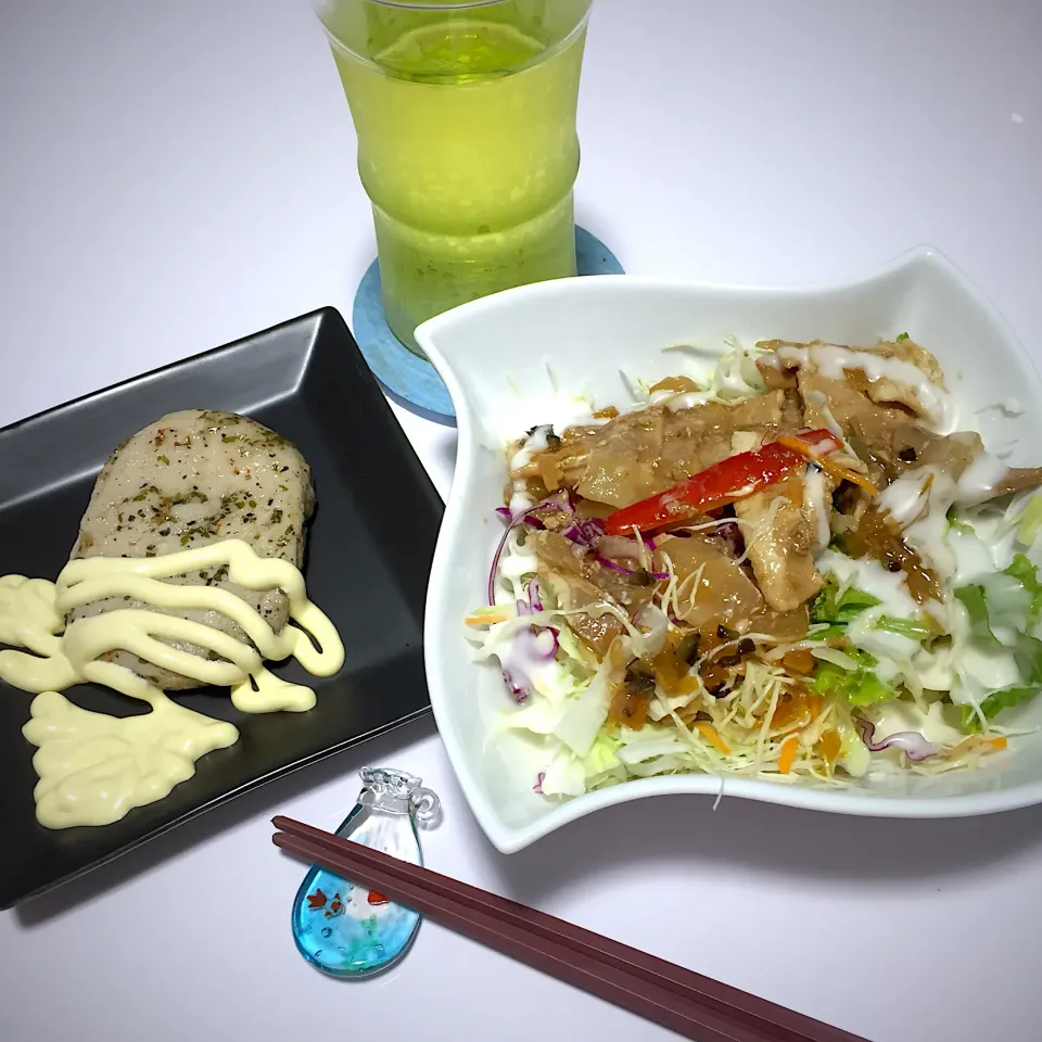 Snapdishの料理写真:今宵は、豚肉の生姜焼きサラダとか🥗🐽|Kojiさん