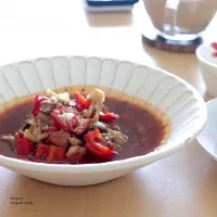 パプリカとトマトときのこのスープカレー🥣|yasuko murakamiさん