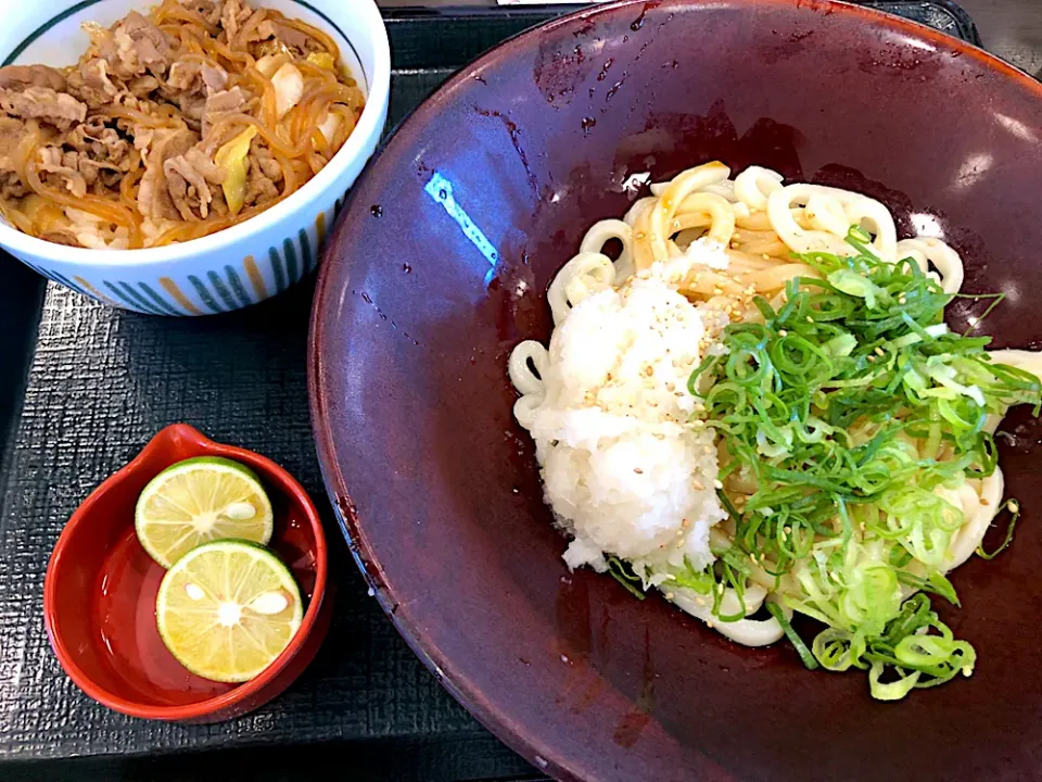 すだちおろしうどん、ミニ牛丼のセット|buhizouさん