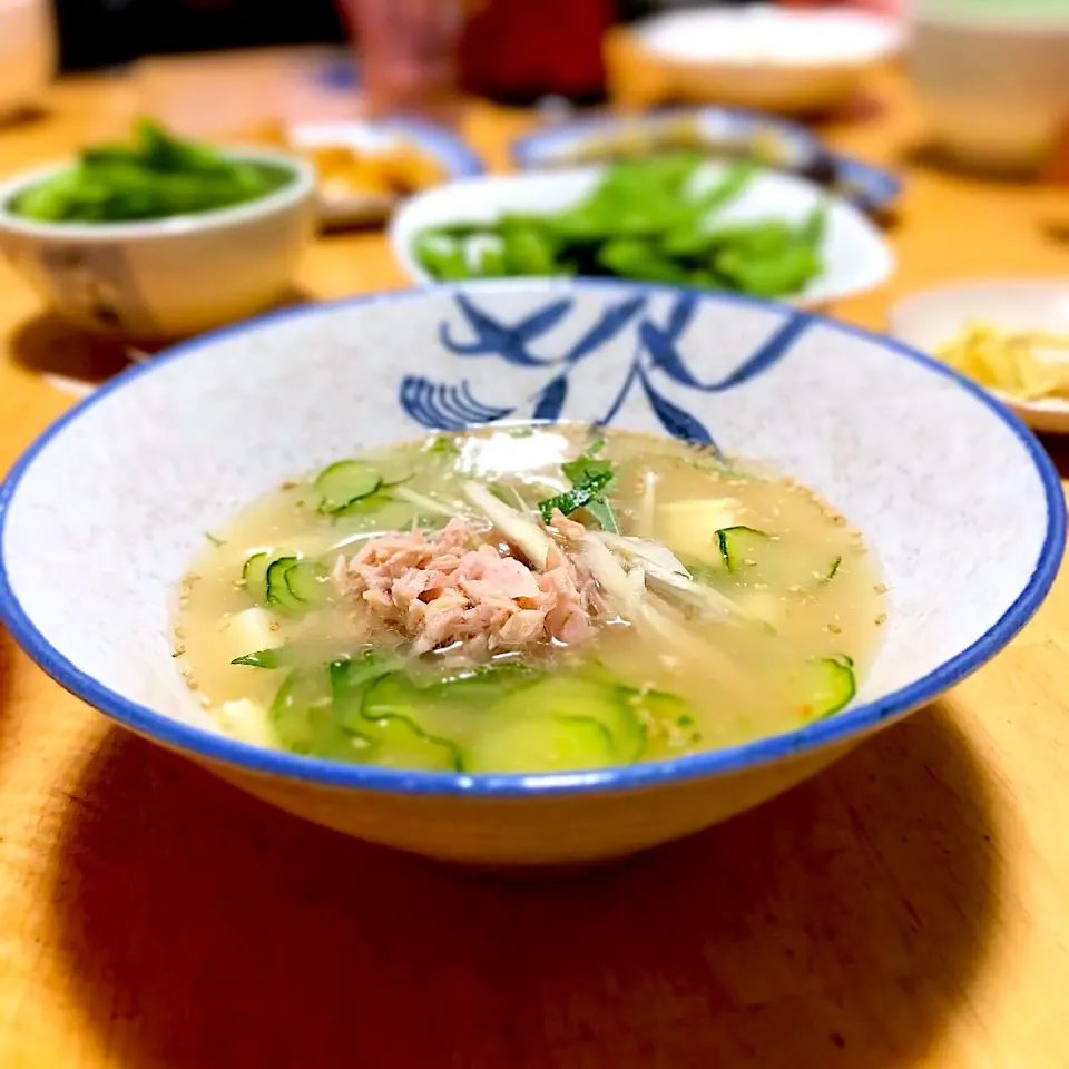 夏にピッタリ♪サバ缶でお手軽冷や汁|川村大作さん