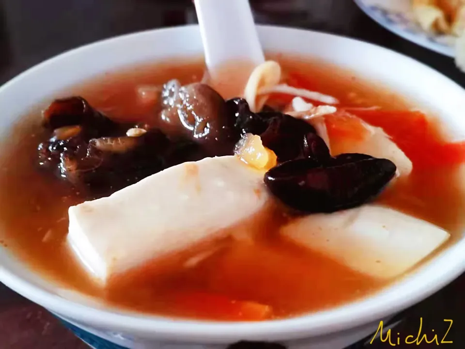 Vegie soup（tomato、tofu  etc.)|michelleさん