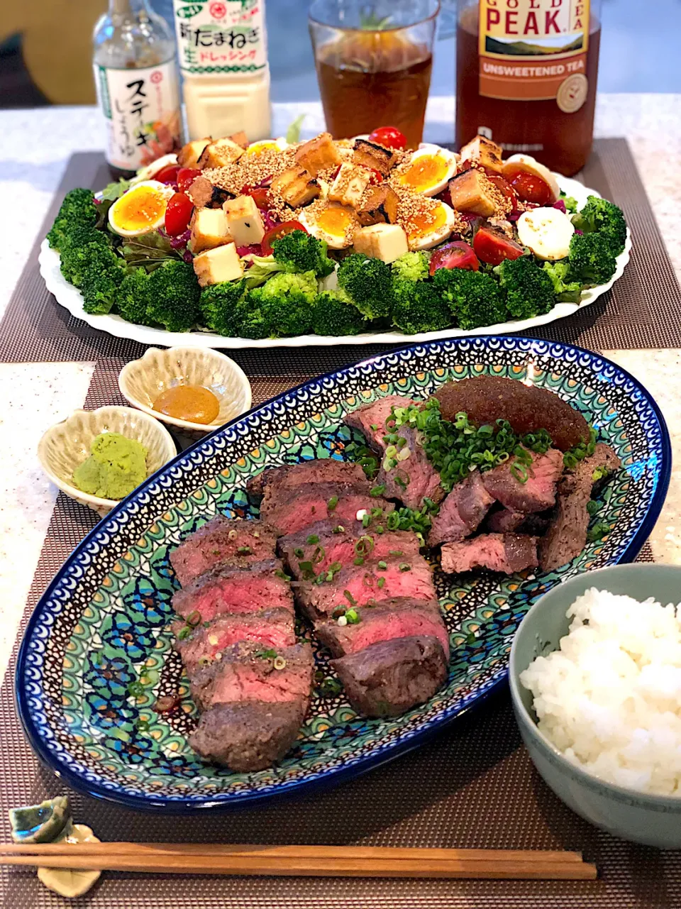 ステーキ🥩＆筋肉モリモリサラダ🥗|Mayumiさん