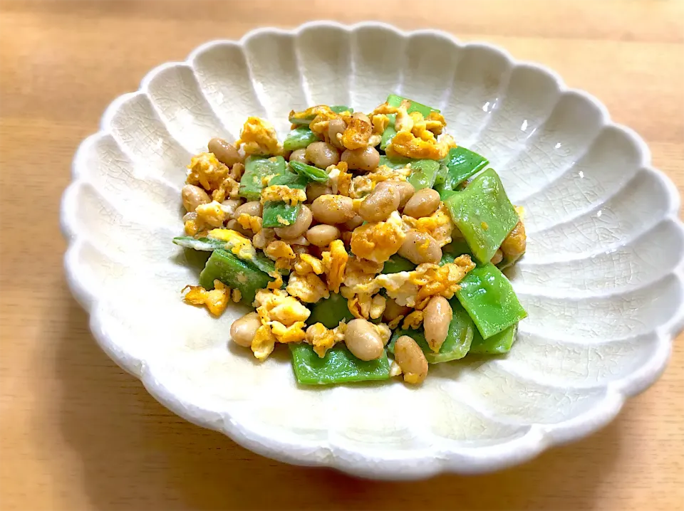 えいぽんさんの料理 モロッコいんげんと玉子のマヨ風味炒め|えいぽんさん