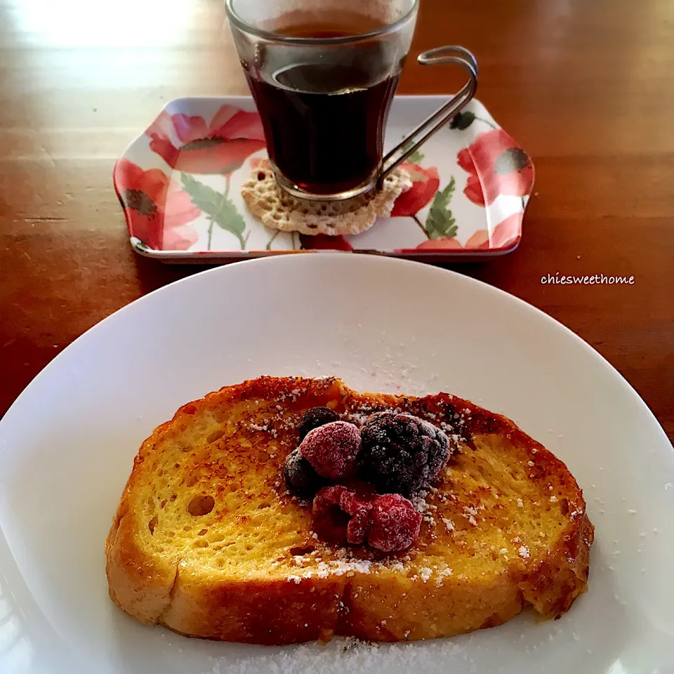 Snapdishの料理写真:フレンチトーストモーニング|chieko ♪さん