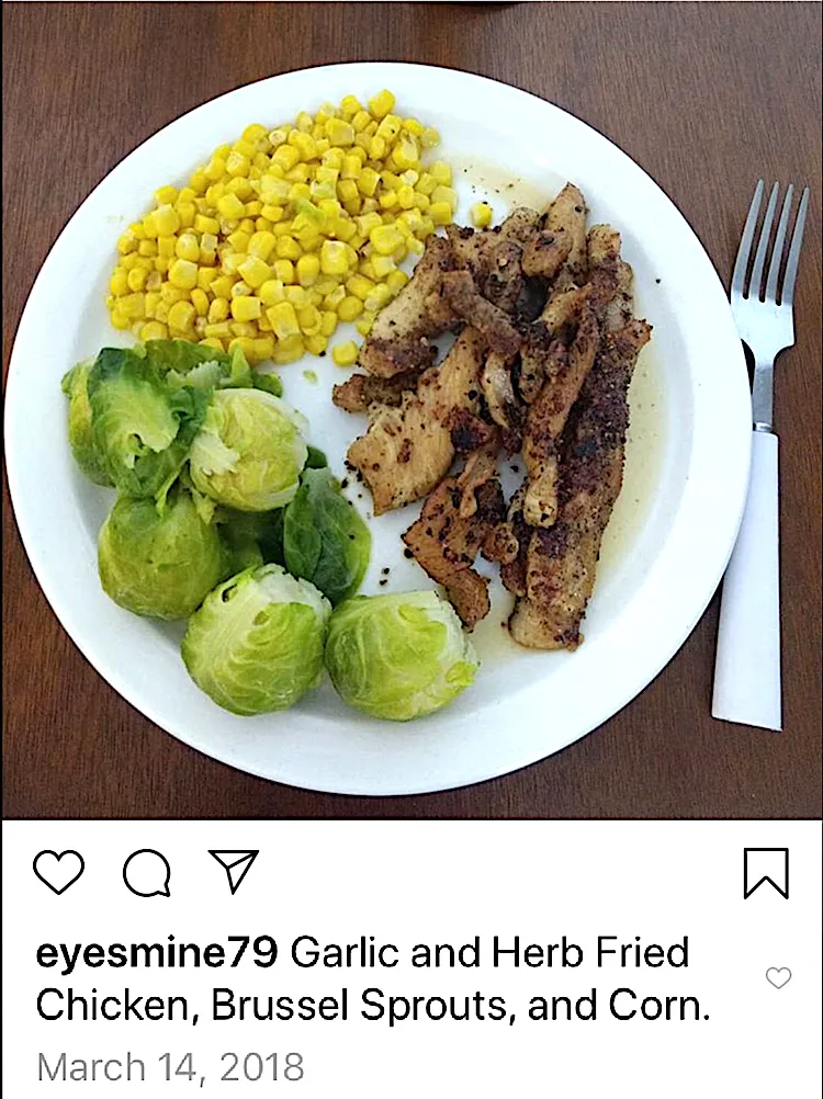 Garlic and Herb Fried Chicken, Brussels Sprouts and Corn|Michaels Culinary Adventuresさん