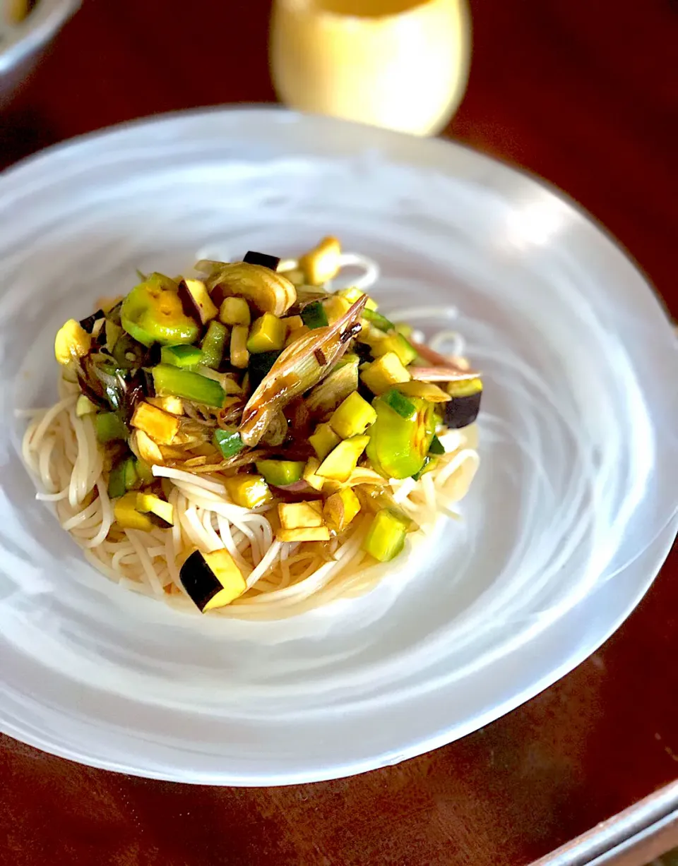 Snapdishの料理写真:「だし」ぶっかけ素麺|カピバラおやじさん