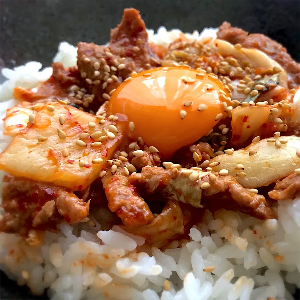 大豆のお肉で、キムチ丼|❁❁❁さん