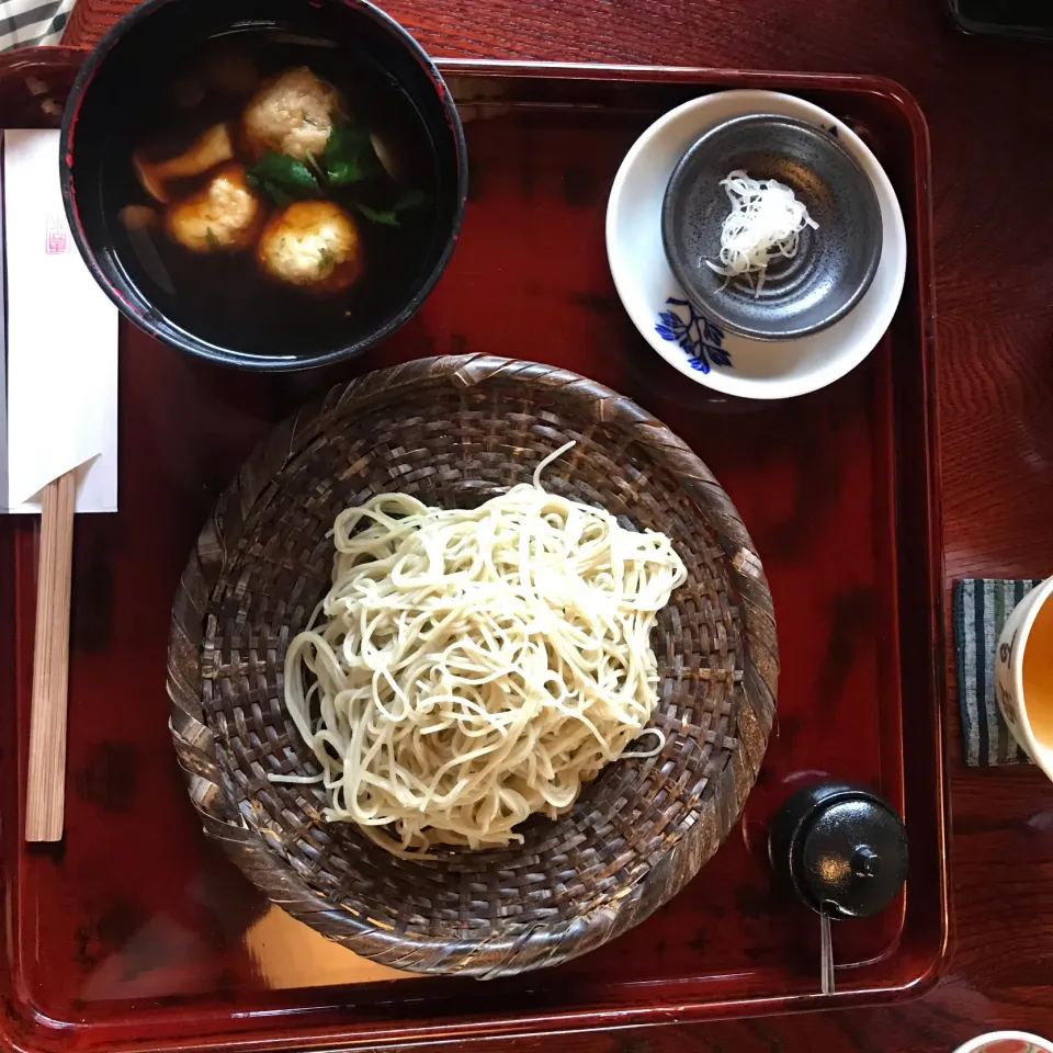 Snapdishの料理写真:鳥つくね 十割蕎麦|なお🅿️さん