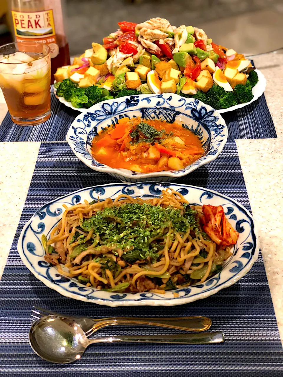 焼きそば！筋肉モリモリサラダ🥗|Mayumiさん