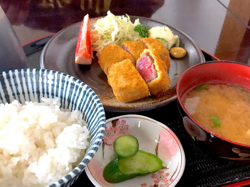 ミートピア 牛カツ定食|マチママさん