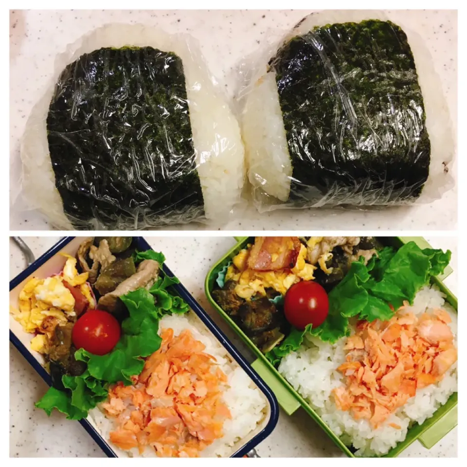 今日のお仕事弁当&部活おにぎり♪2019.8.15|ぐぅさん