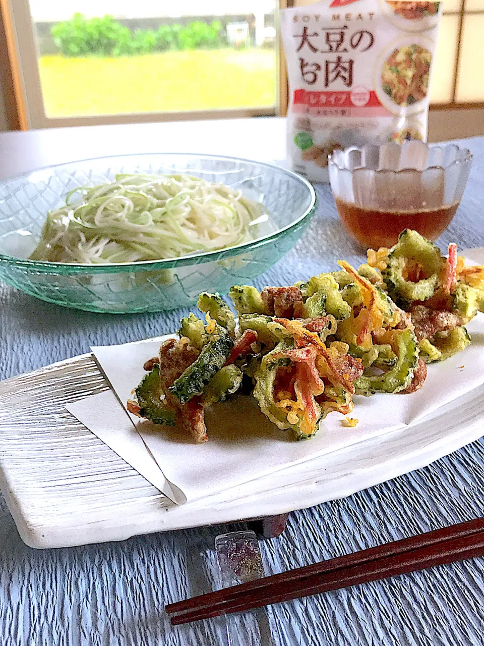 ゴーヤと大豆のお肉のかき揚げ|サミカさん