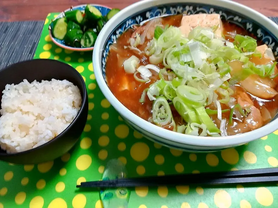 「キュウリの浅漬け」と「肉豆腐」|kenmaohさん