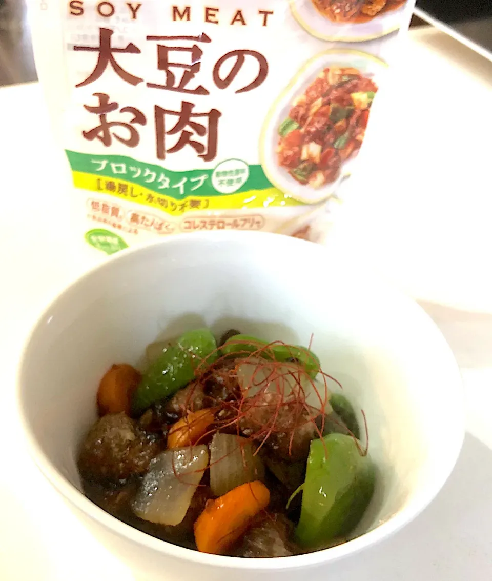 大豆のお肉で酢豚風ギルトフリー|adriablueさん