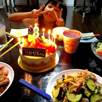 莉央那8歳、自分のお誕生日に手料理🎉|kuuさん