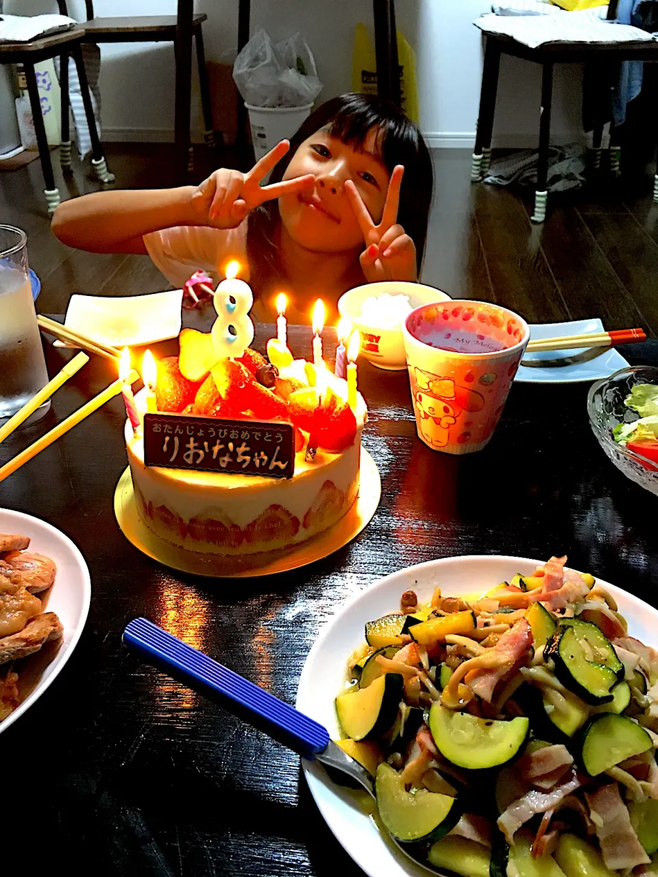 莉央那8歳、自分のお誕生日に手料理🎉|kuuさん