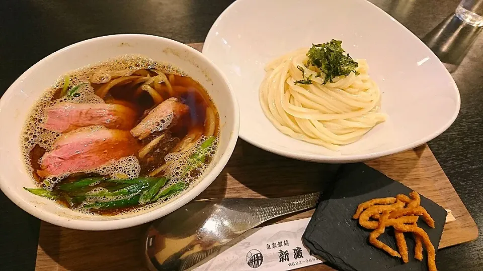 山城産赤鴨と九条ねぎのつけ麺|kuromameさん