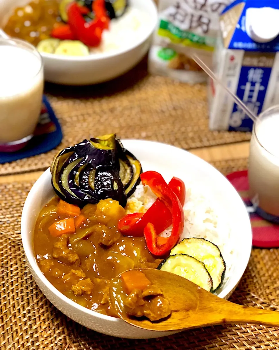 大豆のお肉と夏野菜のカレー|シフォンさん